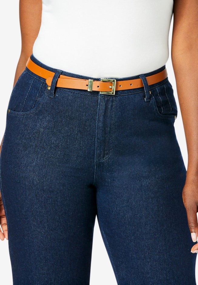 Faux Leather Skinny Belt image number 6