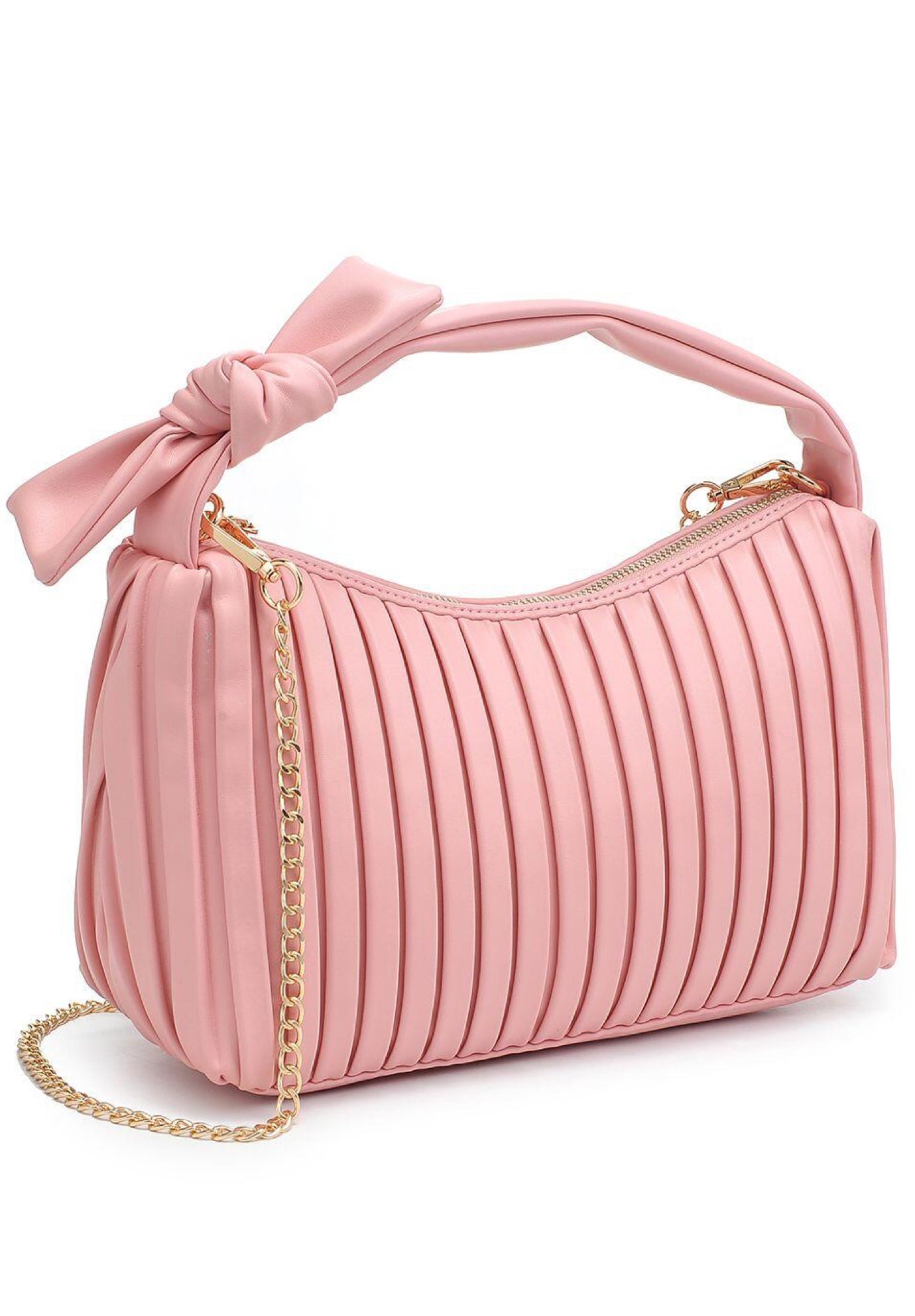 Pleated Detail Bag with Bow image number 1