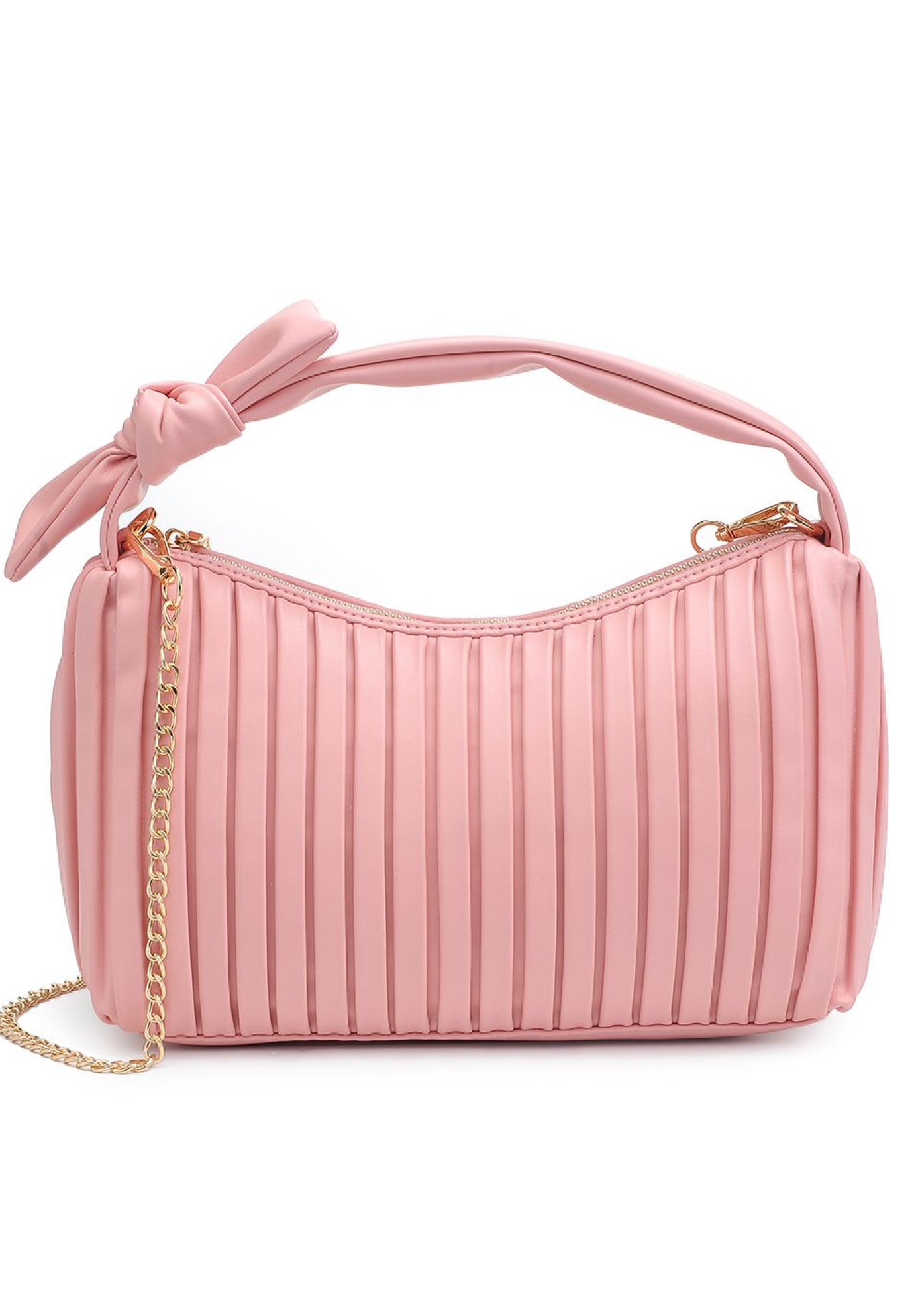 Pleated Detail Bag with Bow image number 0
