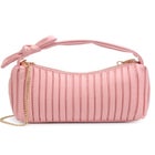 Pleated Detail Bag with Bow image number null