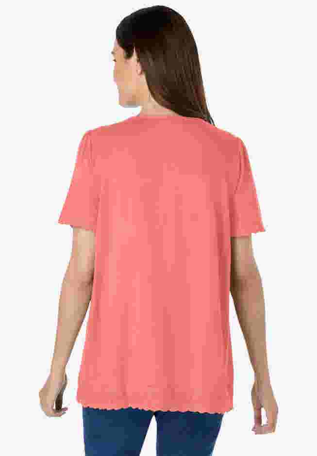 Lace-Trim Pintucked Tunic image number 1