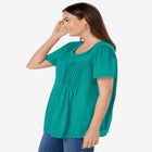 Lace-Trim Pintucked Tunic image number null