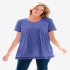 Lace-Trim Pintucked Tunic image number null