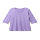 Perfect Three-Quarter Sleeve V-Neck Tee image number null