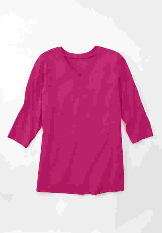 Perfect Three-Quarter Sleeve V-Neck Tee image number 3