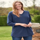 Perfect Three-Quarter Sleeve V-Neck Tee image number null