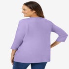 Perfect Three-Quarter Sleeve V-Neck Tee image number null