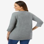 Perfect Three-Quarter Sleeve V-Neck Tee image number null