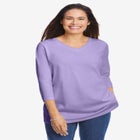 Perfect Three-Quarter Sleeve V-Neck Tee image number null