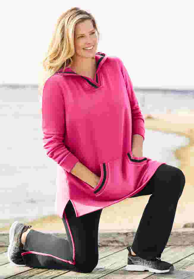 Stretch Cotton Side-Stripe Bootcut Legging image number 0