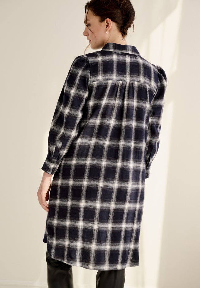 Flannel Button-Front Mega Tunic image number 1