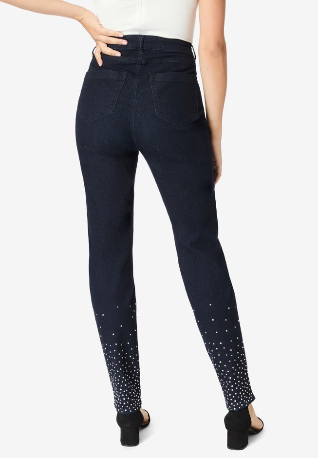 Invisible Stretch® Embellished Straight-Leg Iconic Jean image number null