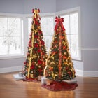Fully Decorated Pre-Lit 6’ Pop-Up Christmas Tree image number null