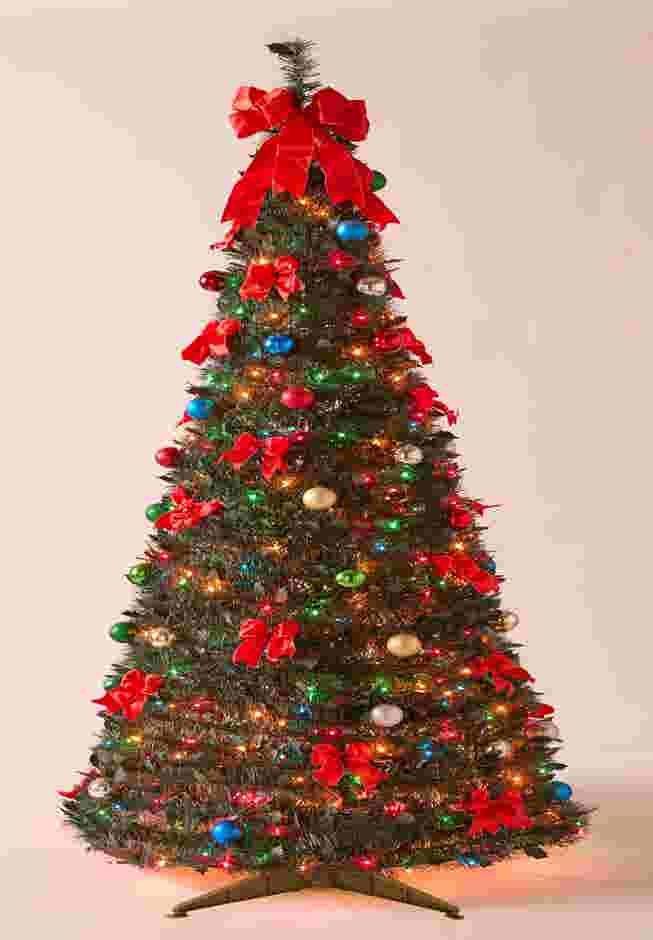 Fully Decorated Pre-Lit 7½’ Pop-Up Christmas Tree image number 1