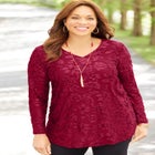 Flocked Mesh Tunic image number null