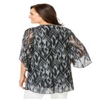 Miracle Mesh Tulip Three-Quarter Sleeve Tunic image number null