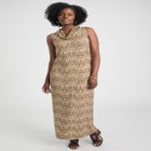 Sleeveless Cowl Neck Maxi image number null