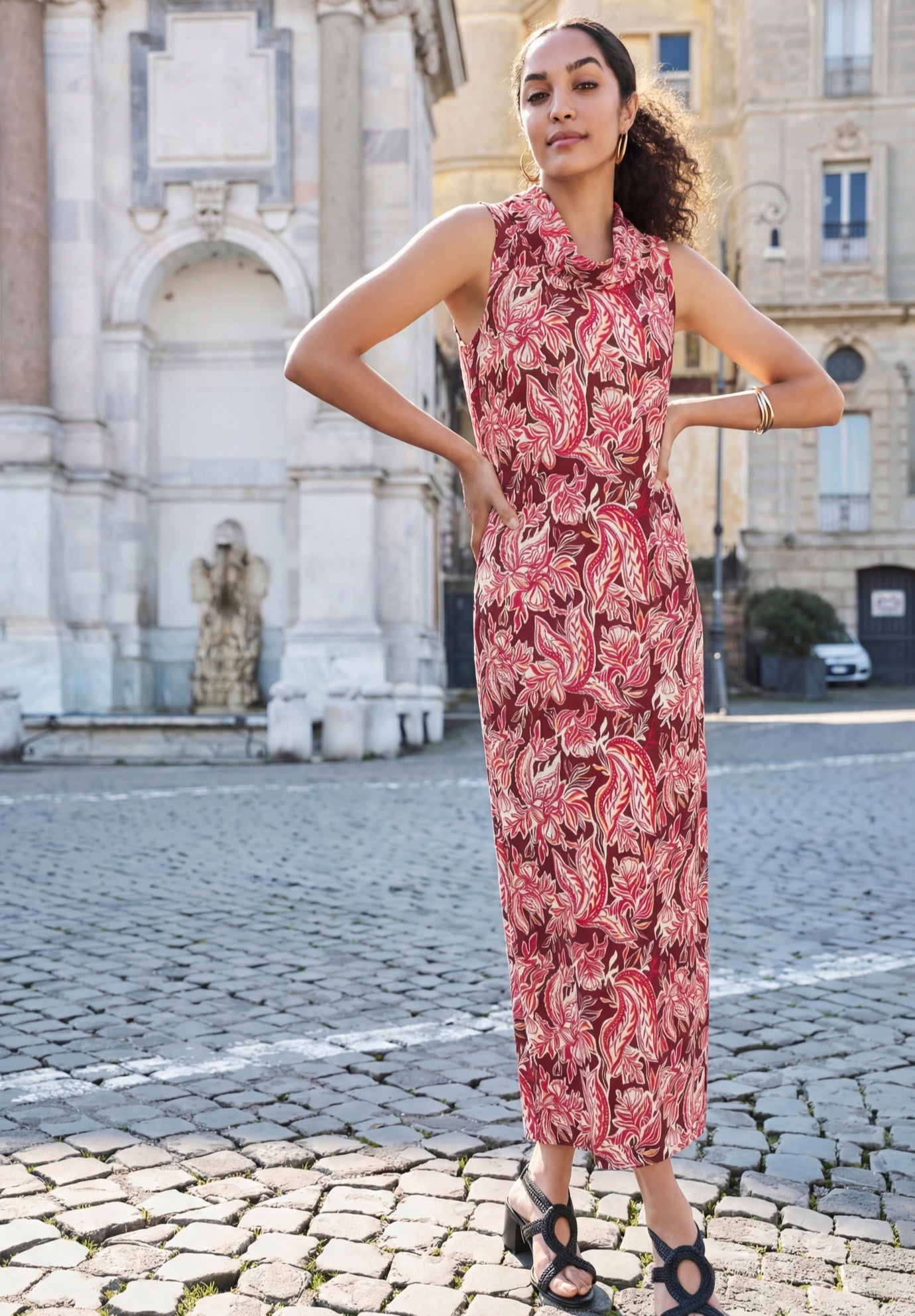 Sleeveless Cowl Neck Maxi image number 0