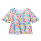 Ruffled Elbow-Sleeve Tunic image number null