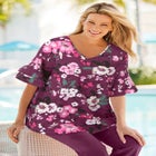 Ruffled Elbow-Sleeve Tunic image number null