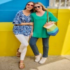 Ruffled Elbow-Sleeve Tunic image number null