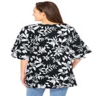 Ruffled Elbow-Sleeve Tunic image number null