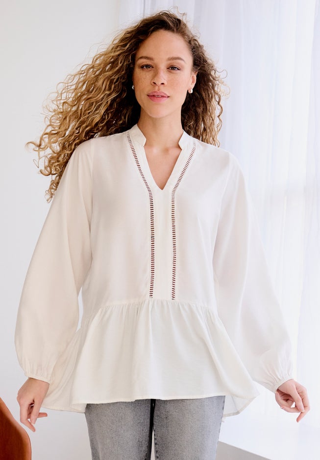 V-Neck Peplum Tunic image number 0