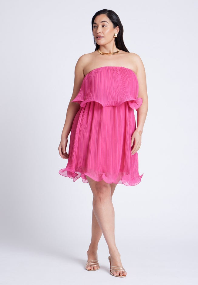 Ruffle Hem Mini Dress | Woman Within