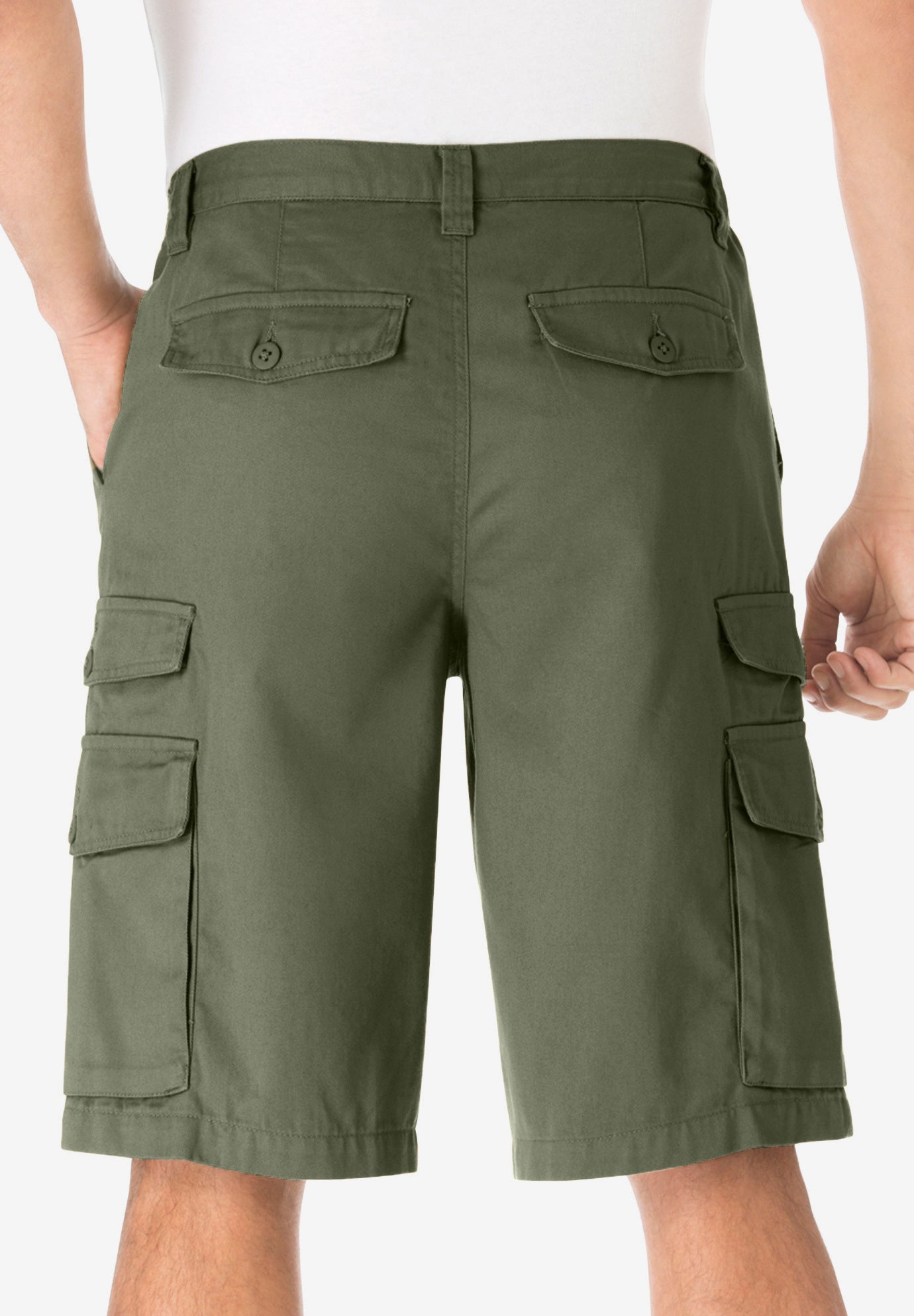 12" Side Elastic Cargo Shorts image number 1