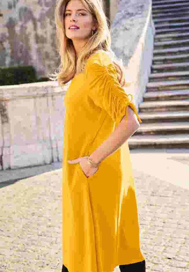 Tie Sleeve Midi Dress image number 1