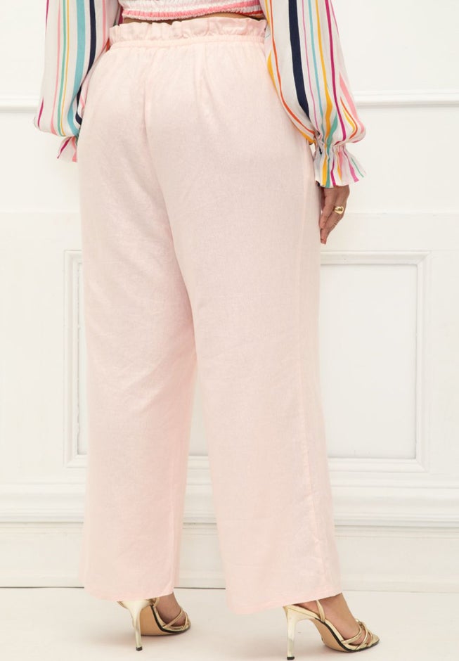 ELOQUII Elements Paperbag Waist Wide Leg Pants image number 2