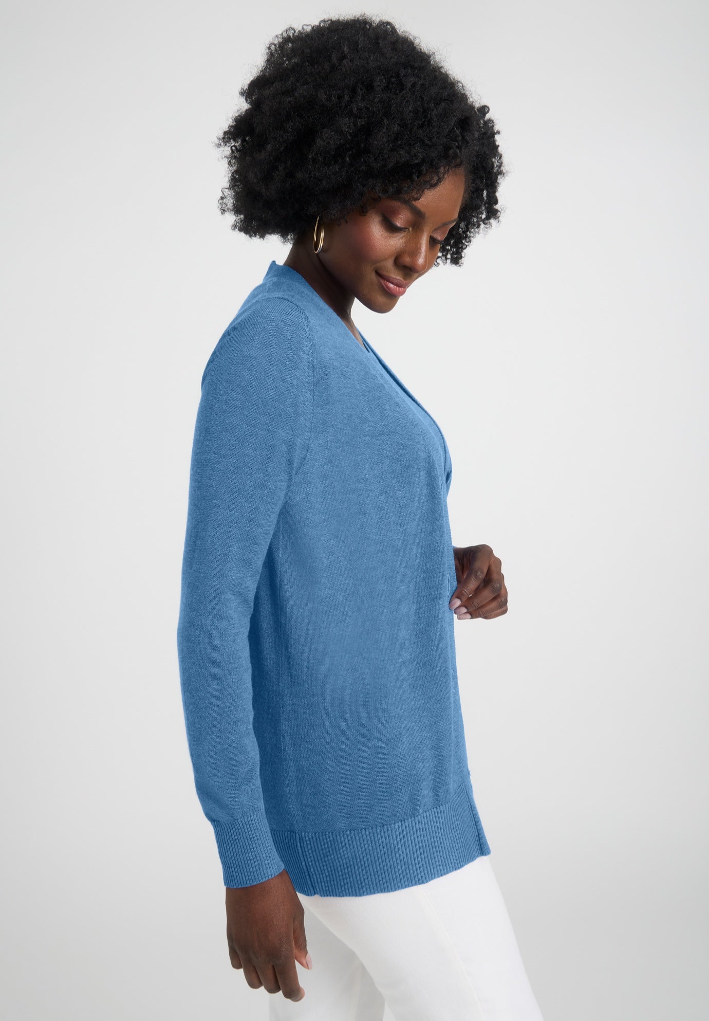 Button Front Cashmere Cardigan image number 2