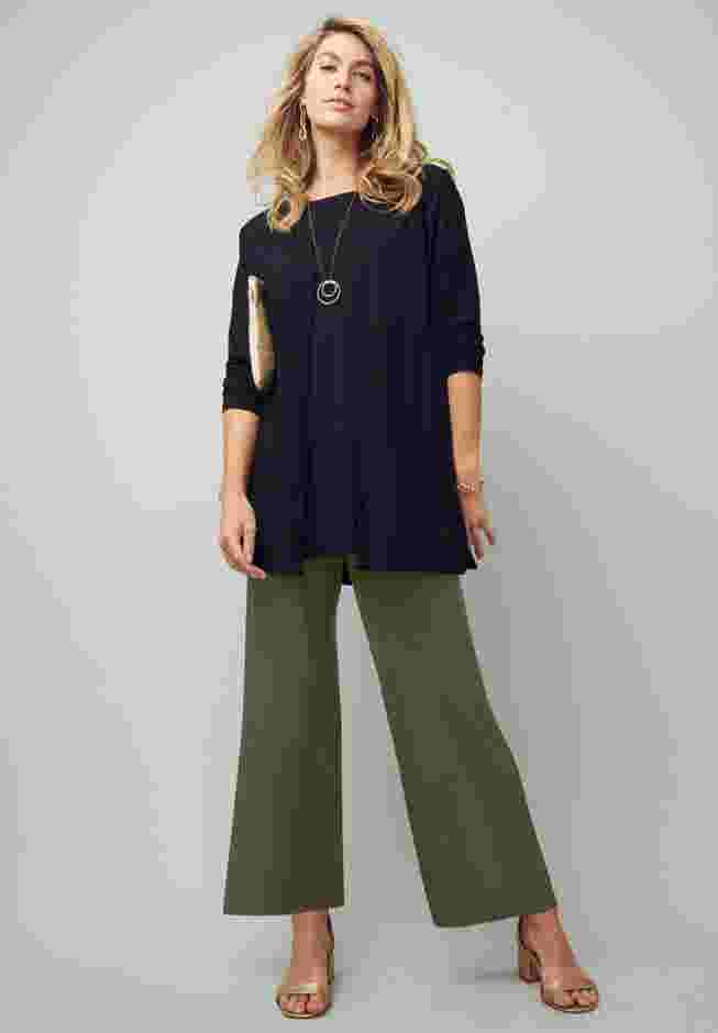 Everyday Stretch Knit Wide Leg Pant image number 1
