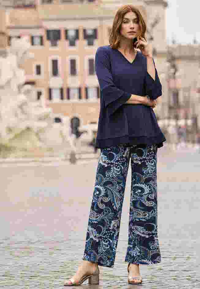 Everyday Stretch Knit Wide Leg Pant image number 1