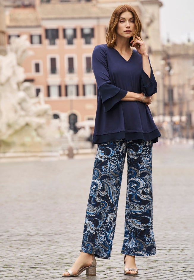 Everyday Stretch Knit Wide Leg Pant image number 1