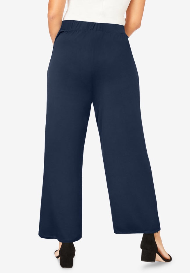 Everyday Stretch Knit Wide Leg Pant image number 1