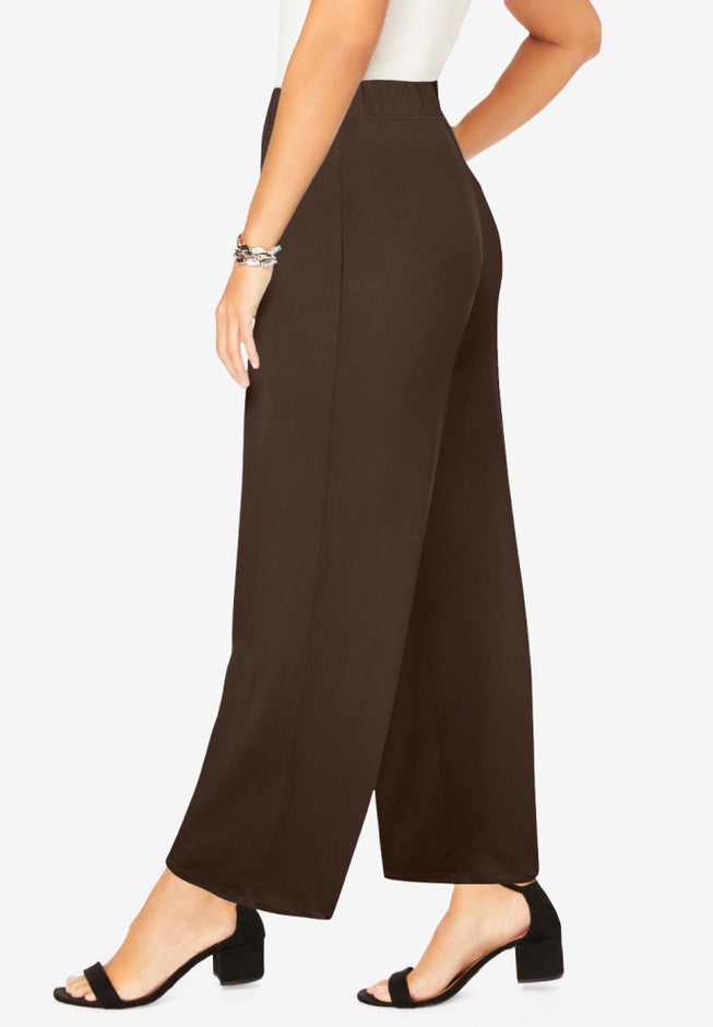 Everyday Stretch Knit Wide Leg Pant image number 1