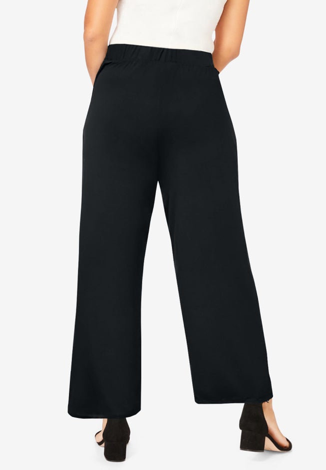 Everyday Stretch Knit Wide Leg Pant image number 2