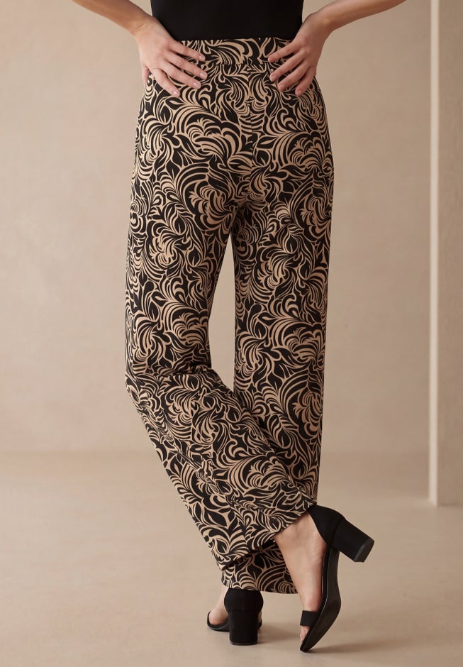Everyday Stretch Knit Wide Leg Pant image number 2