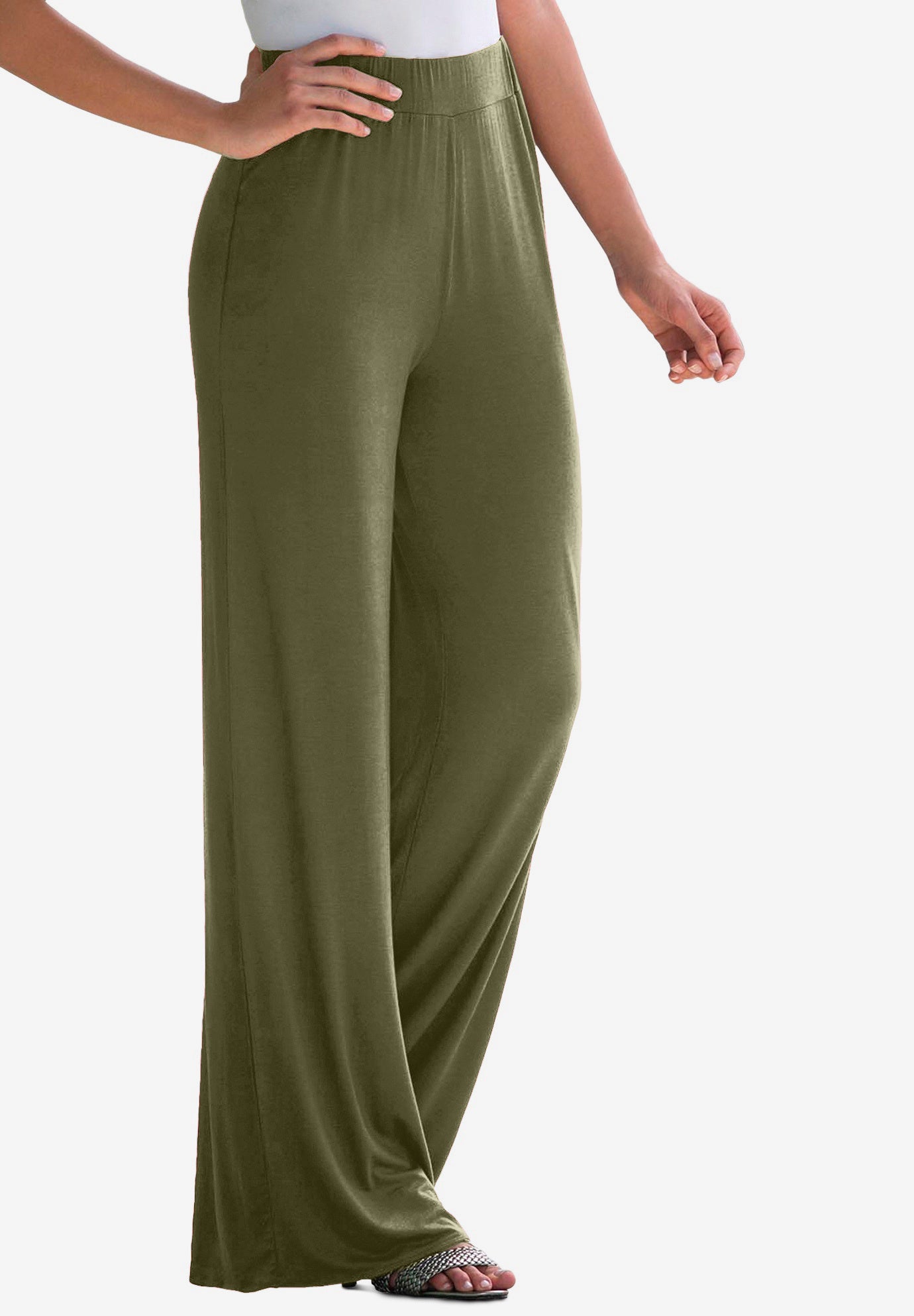 Everyday Stretch Knit Wide Leg Pant image number 0
