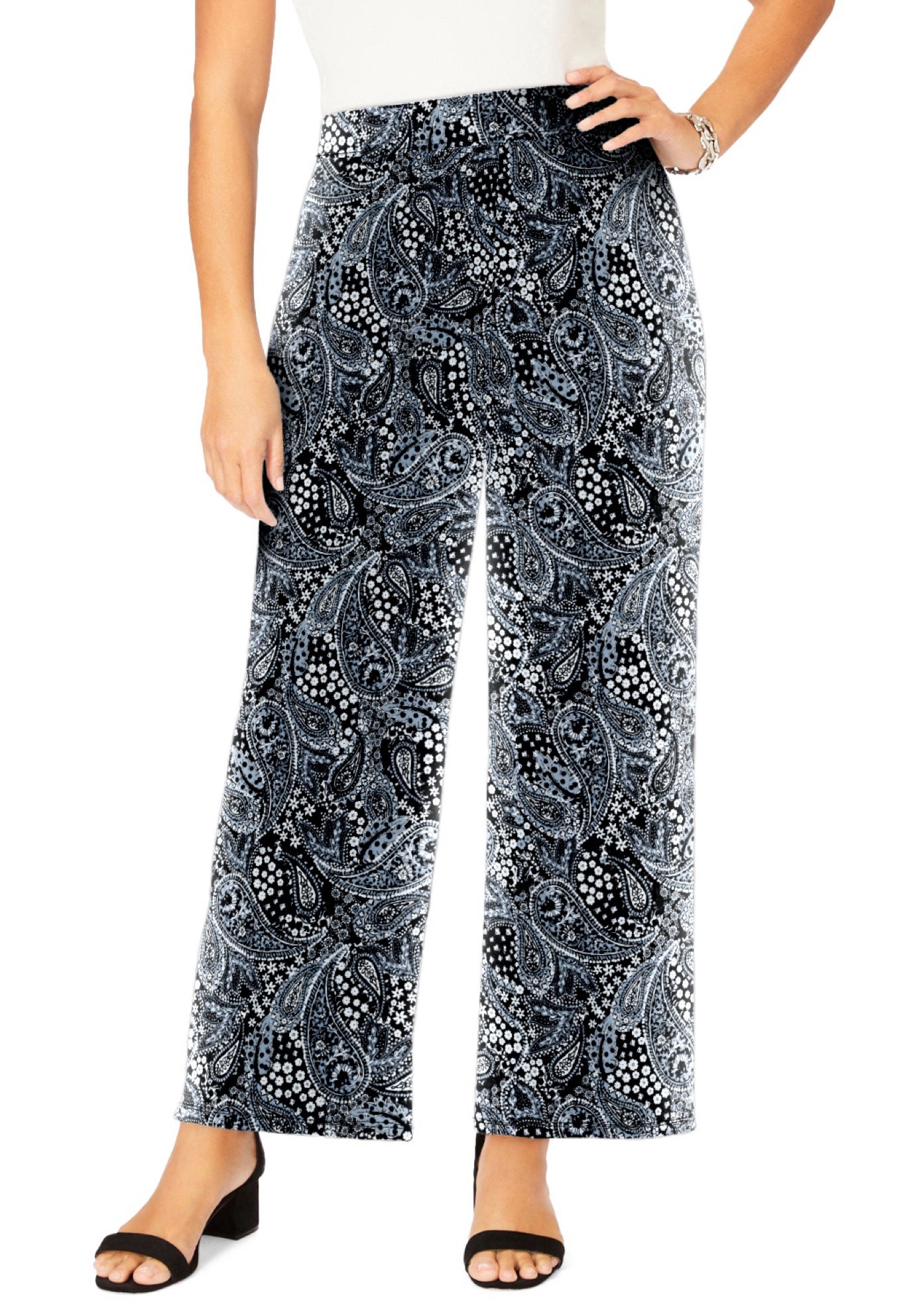 Everyday Stretch Knit Wide Leg Pant image number 0