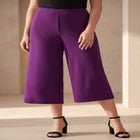 Everyday Stretch Knit Wide Leg Crop Pant image number null