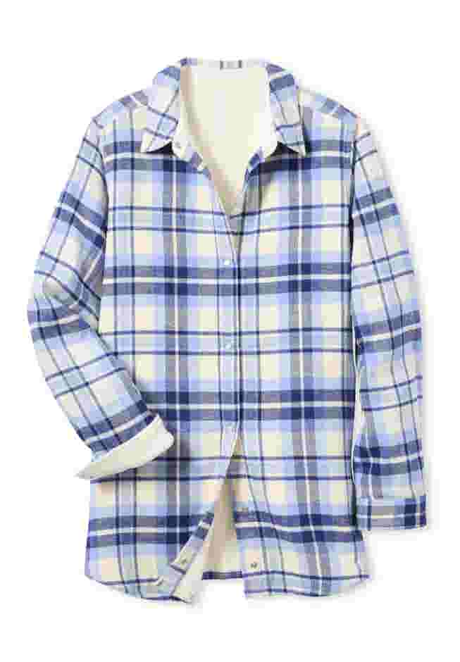 Fleece Flannel Snap-Front Shirt image number 3