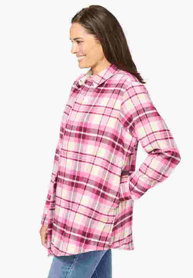 Fleece Flannel Snap-Front Shirt image number 2