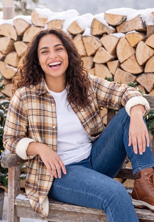 Fleece Flannel Snap-Front Shirt image number 2