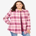 Fleece Flannel Snap-Front Shirt image number null