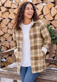 Fleece Flannel Snap-Front Shirt