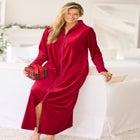 Dreams & Co® Hooded Velour Robe image number null