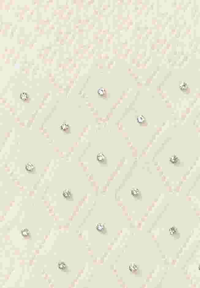 Rhinestone Pointelle Knit Sweater image number 3