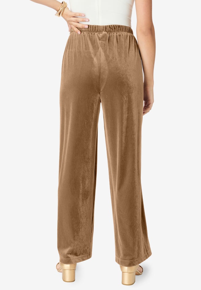Wide Leg Velour Pant image number 2
